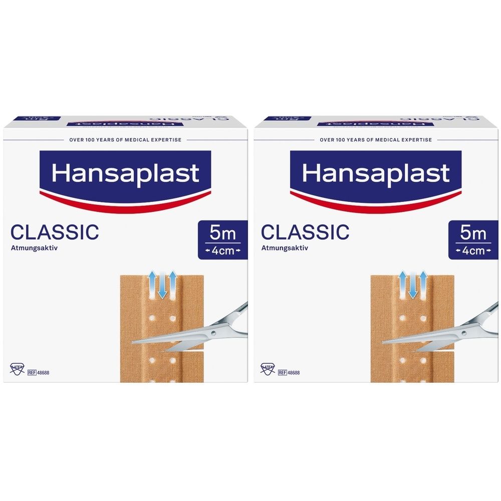 Hansaplast Classic Pflaster 4 cmx5 m 2x 2x1 St