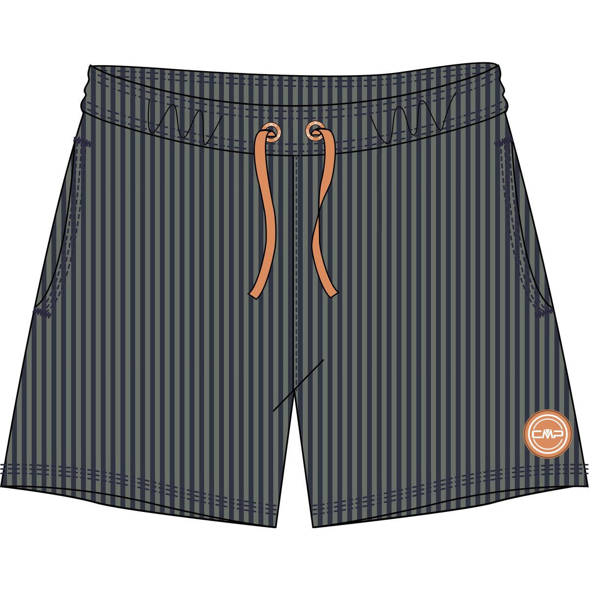 CMP KID Shorts antracite-salvia (46ZR) 110 3R50854-46ZR-110