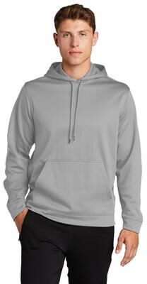 Sport-Tek F244 Sport-Wick Fleece Hooded Pullover T-Shirt in Silver size 4XL