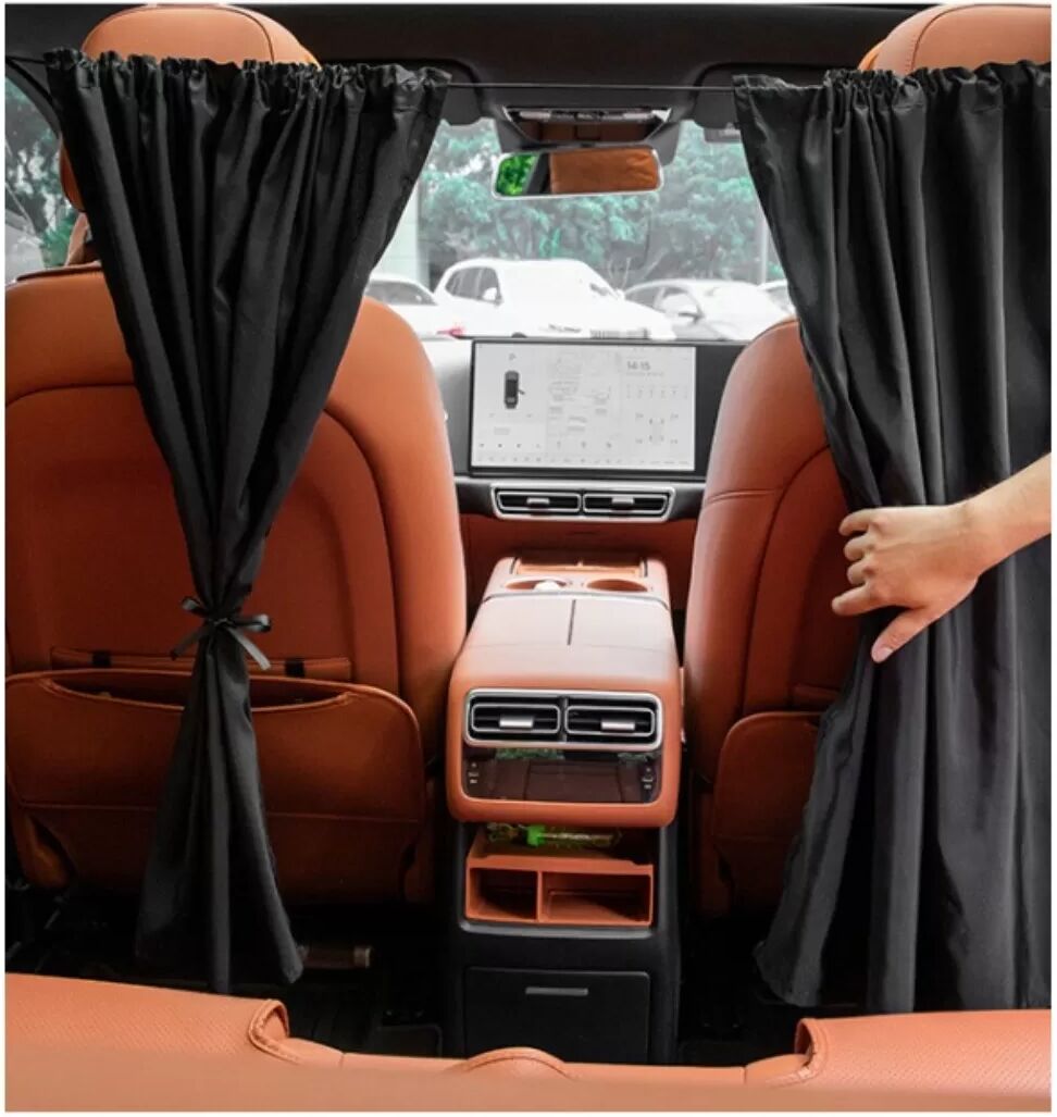 INF Sonnenschutz Wärmeisolierung Sonnenschutz Auto Innenraum Front- und Heckscheibe - Schwarz 140x80cm