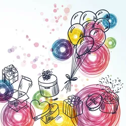 VEPATIM 80x Motivservietten 3-lagig 33x33 cm 'Geburtstagsgeschenke Birthday Gifts'
