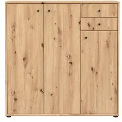 FORTE Kommode Faik Holzoptik Braun Eiche