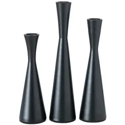 Boltze Kerzenleuchter Cone, 3 tlg, 20 - 26 cm, Ø 6 cm