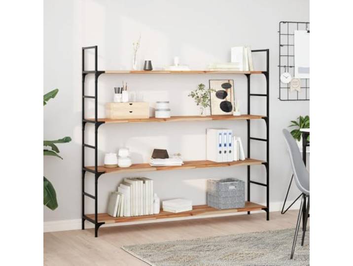IBUQDDV Schweberegale 4 STK. 120x30x2 cm Massivholz Akazie Ölbehandelt Schwebend, Massivholz Akazie, Ölbehandelt, 120x30x2 cm, 4 Stück, robust, platzsparend, vielseitig