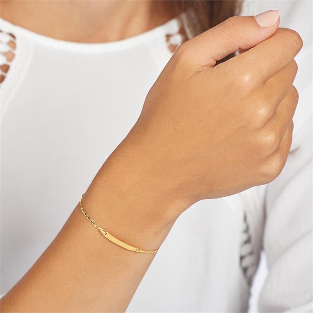 Unique Gravierbares Armband aus 375er Gold gold