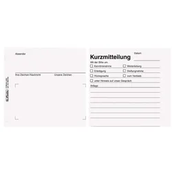 Herlitz Formularvordruck »Kurzmitteilung«, 50 Blatt weiß, 21x10.5 cm