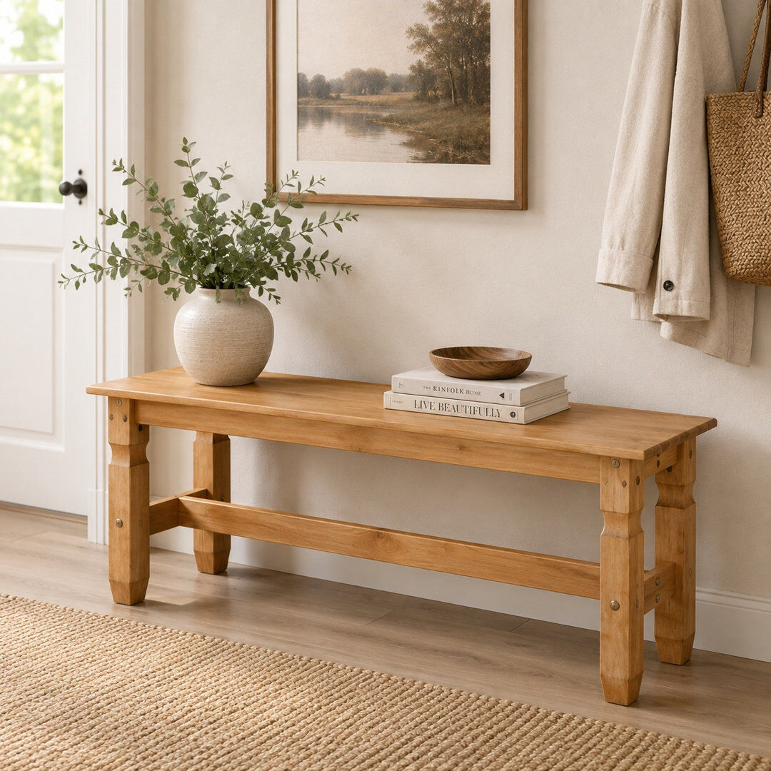 17 Stories Upholstered Bench Brown 45cm H X 120cm W X 38cm D