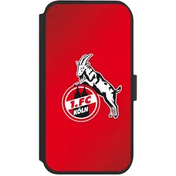 Nivocase Klapphülle für Apple iPhone 11 Handyhülle aus Kunst Leder NIVOflip schwarz 1. FC Köln EffZeh (Apple iPhone 11), Smartphone Hülle, Schwarz