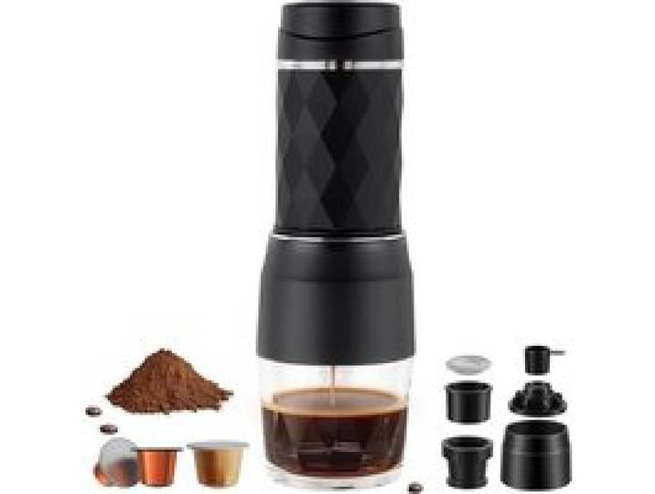 Machine à Café Portable Manuelle Mini Cafetière Expresso Compacte pour Voyage Camping Bureau Maison Facile à Utiliser