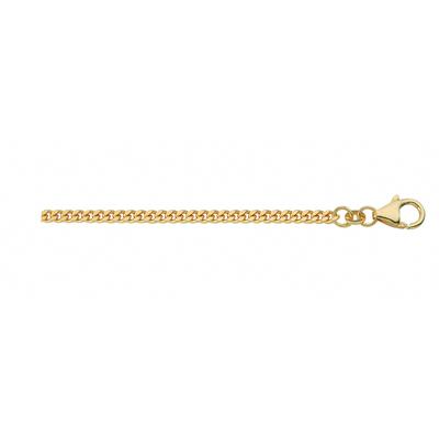 Kette ohne Anhänger ADELIA´S "Flachpanzerkette Halskette 925 Silber vergoldet" Gr. 70, gold, Halsketten, Herren, 70, Silber 925 (Sterlingsilber), Goldkette