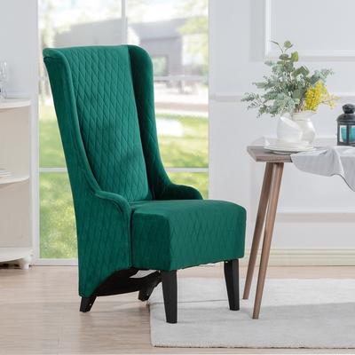 / 23.03 in.W Faux Leather High-Back Accent Wingback Chair Wooden Legs