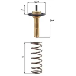 Thermostat Kühlmittel MAHLE TX 311 90D für Volvo V60 I C30 C70 II V50 XC60 Van
