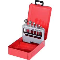 KS Tools HSS Co 5 Kegel-Entgratsenker-Satz, Stahlblechkassette 6-tlg - 336.0416