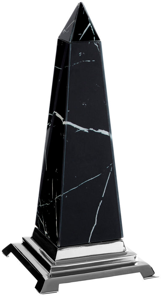Hykkon Brennen Sculpture White;Black;Silver 40cm H x 18cm W x 18cm D