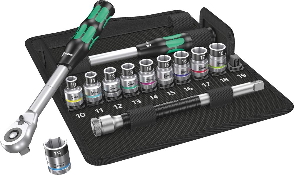 WERA Steckschlüssel-Satz 1/2" ZYKLOP Hybrid 13-teilig