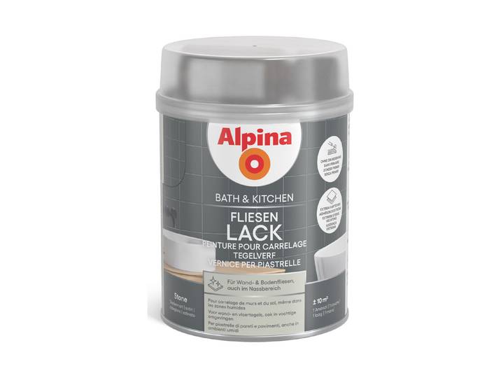 Alpina Bath & Kitchen Fliesen-Lack Stone 0,75 l