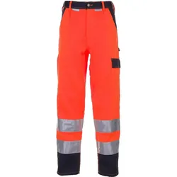 Warnschutz Bundhose "KONTRAST" - 44 - orange/marine