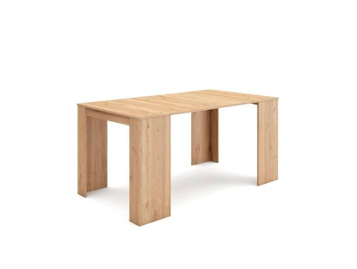 Skraut Home - Table console extensible - Chêne - Pour 8 personnes - Moderne