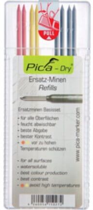 Pica Minenset 8 tlg. graphit/rot/gelb Dry 4020)