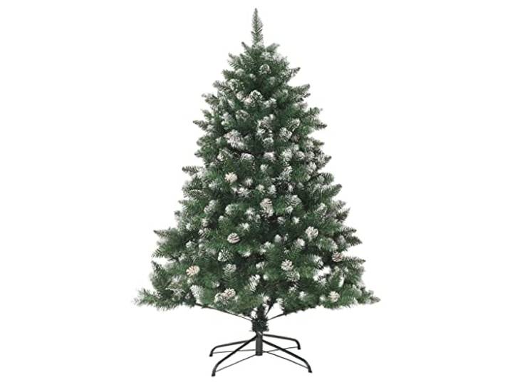 vidaXL Kunstkerstboom met standaard 150 cm PVC, kunstboom, kerstkunstboom, kerstboom met sneeuw, kunstkerstboom, kerstboom met standaard
