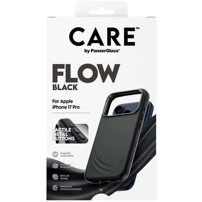 PanzerGlass CARE BY FEATURE FLOW CASE BLACK W. MAGSAFE IPHONE 17 PRO