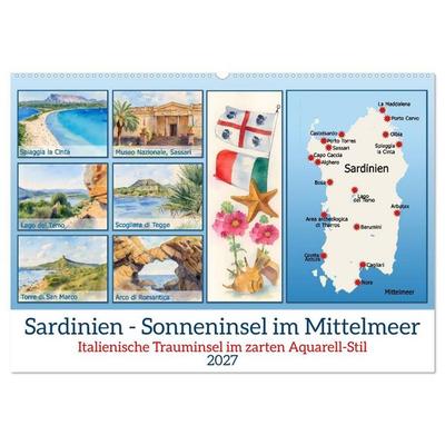 Sardinien - Sonneninsel im Mittelmeer (Wandkalender 2027 DIN A2 quer), CALVENDO Monatskalender