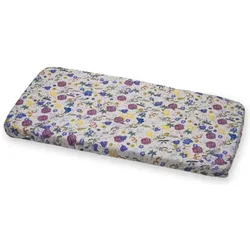 Hauck, Fixleintuch Babybett, Travel Bed Mattress Cover Beige Floral (120 x 60 cm)
