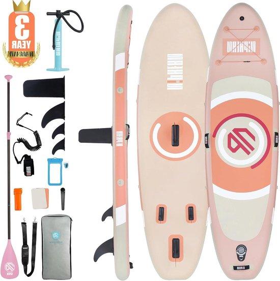 Aufblasbares Paddleboard - SUP-Board - Wassersportabenteuer - Inklusive aller Zubehörteile - 3 Meter lang - Blau