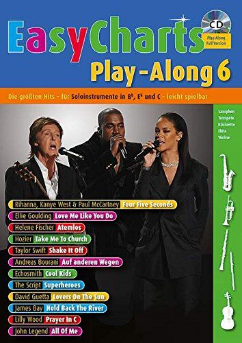 Uwe Bye - Easy Charts Play-Along: Die größten Hits spielerisch leicht gesetzt. Band 6. C/Eb/Bb-Instrument. Spielbuch mit CD. (Music Factory) - Preis vom 12.10.2026 11:37:12 h
