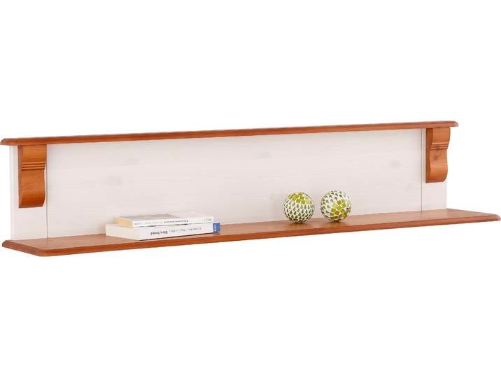 Wandregal GOODPRODUCT Adele , weiss (weiß, kirsch), Regale, Wandregal, Breite 120 cm, aus massiver Kiefer, FSC
