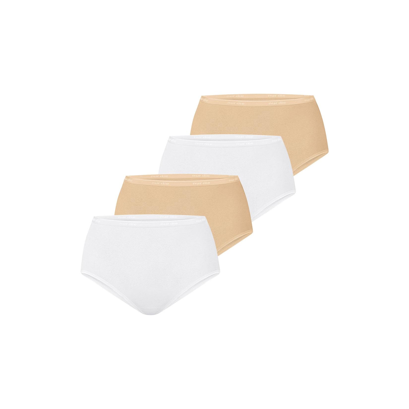 NUR DIE Damen Taillenslip Baumwolle 4er Pack