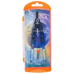 Ecobra Schnellverstell-Zirkel duo-Tec, orange, mit Druckhebelsystem, farbiger Aufdruck, Zirkellänge 170 mm, Arbeitsbereich bis Ø 380 mm
