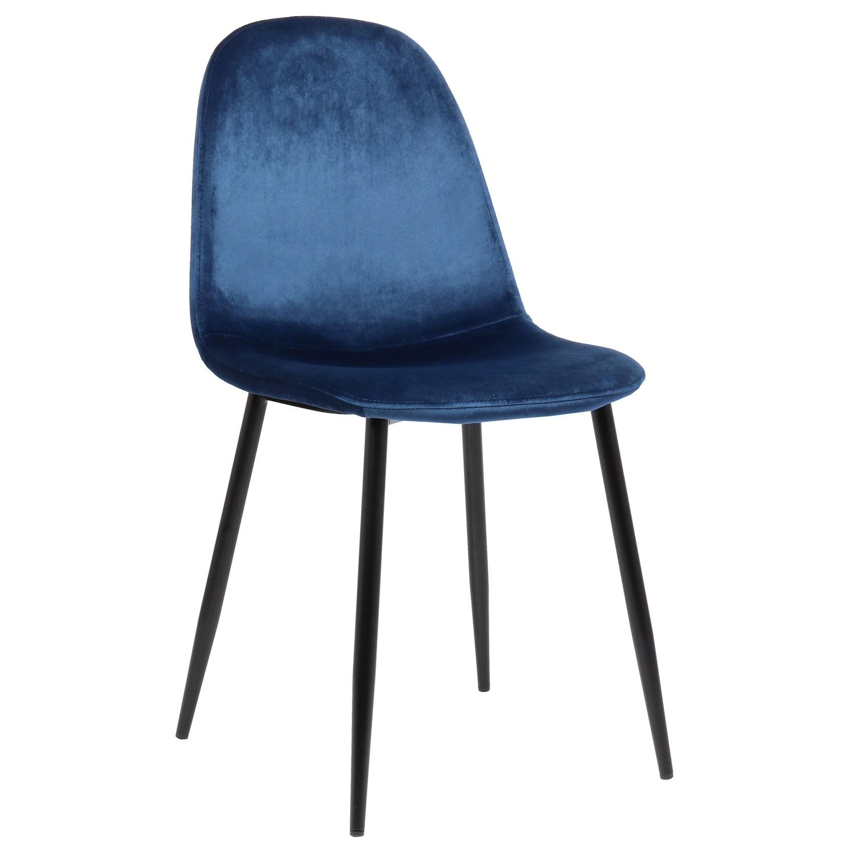 CLP Esszimmerstuhl Napier Samt Farbe: blau, Material: Samt