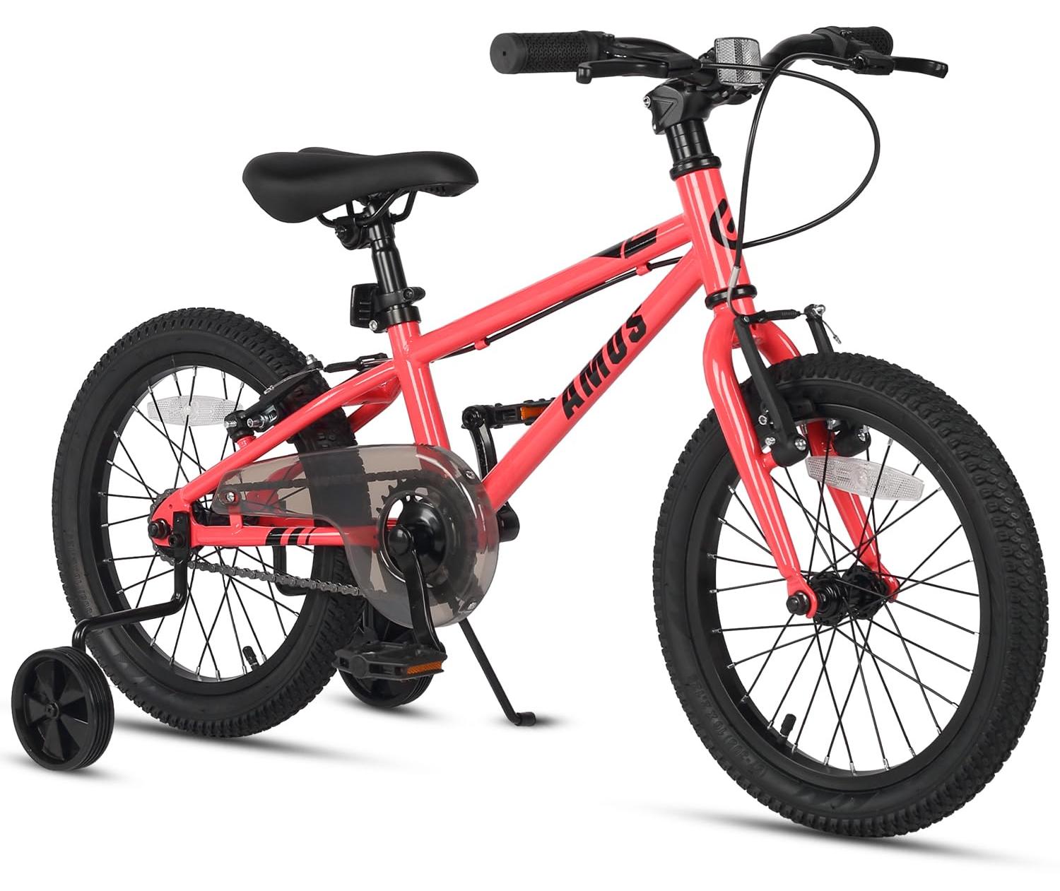 Kinderfahrrad 16 Zoll, rot, mit Handbremsen und Ständer