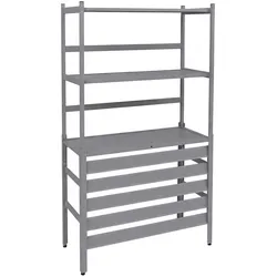 PROREGAL Aluminium Verkleidung für Klimaanlage/Wärmetauscher | HxBxT 163x90x38cm | Abdeckung Schutzgitter Regal | Grau
