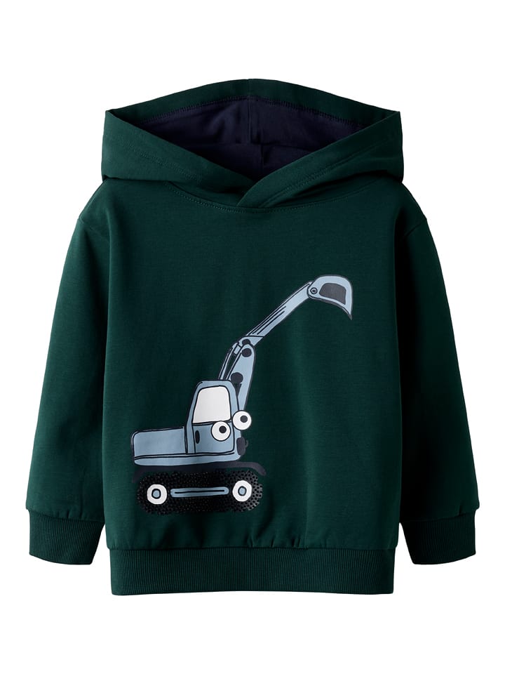 name it Hoodie "Traktor" in Grün - 92