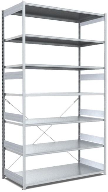 Type d'étagères Bito:L,M,S base 40mm-set de sol / M 200kg 2999x1296x824 galvanisé (C1230-0054)