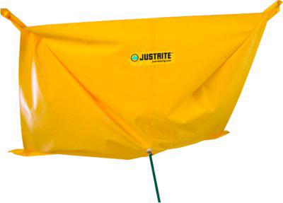 Justrite Leckage-Auffangplane, mit Ösen, PVC, wasserdicht, 1500 x 1500 mm, gelb