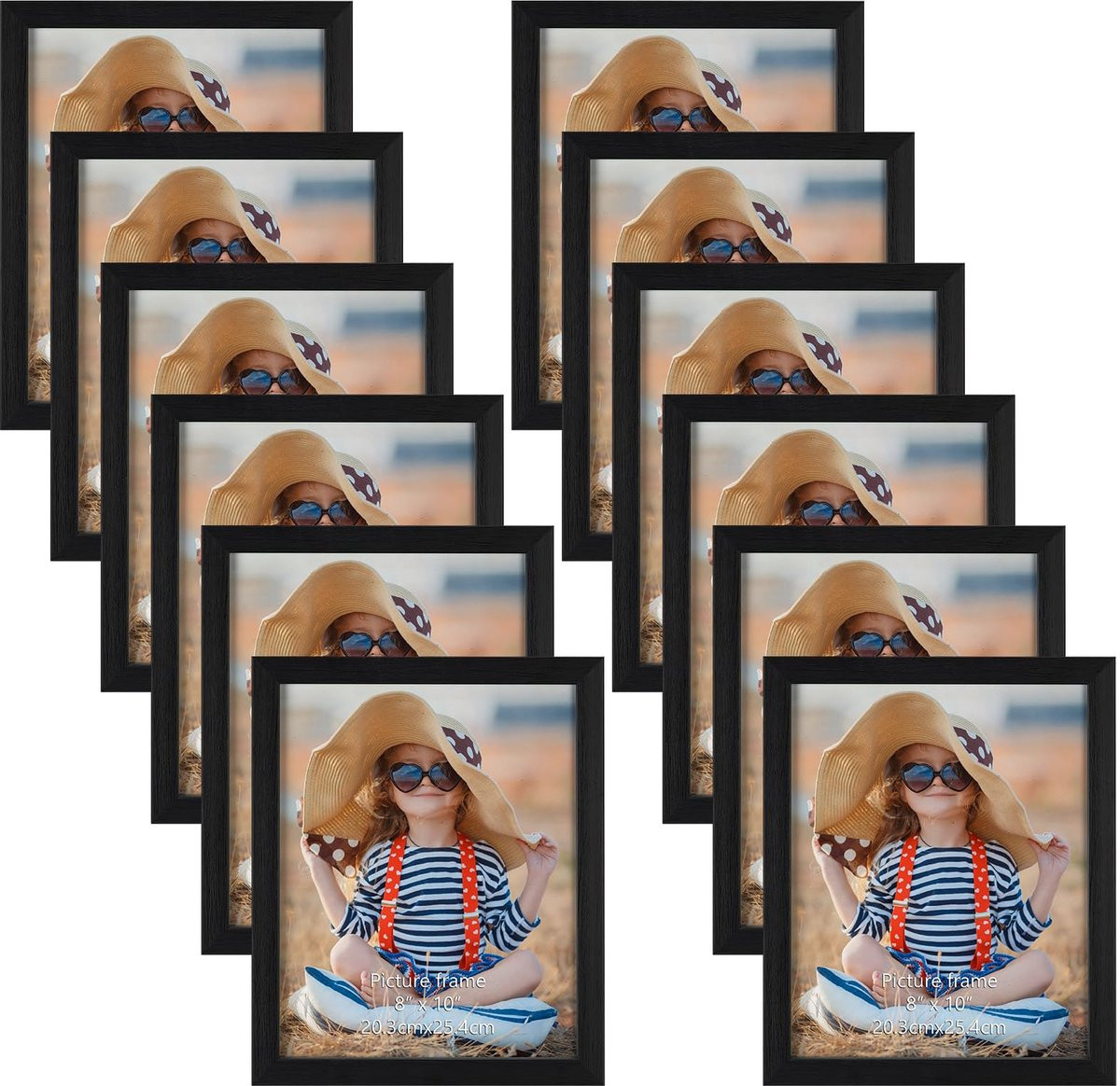 Ibenzoa Set van 12 Moderne Fotolijsten voor Wand- en Tafeldecoratie