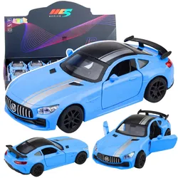 Sportwagen mit Metalltüren, Lichtern und Geräuschen, blau, 1:32