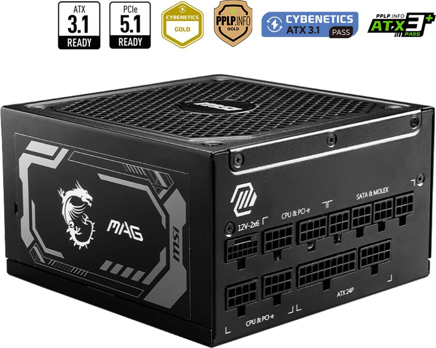 MSI MAG A1250GL Voeding, 1250 Watt, PCIE5