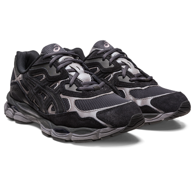 Sneaker ASICS SPORTSTYLE "GEL-NYC", Damen, Gr. 37, schwarz (schwarz, grau), Leder, Synthetik, Schuhe Sneaker, Mittelsohle mit leichtem Foam und GEL Technologie-Einsätzen, Topseller