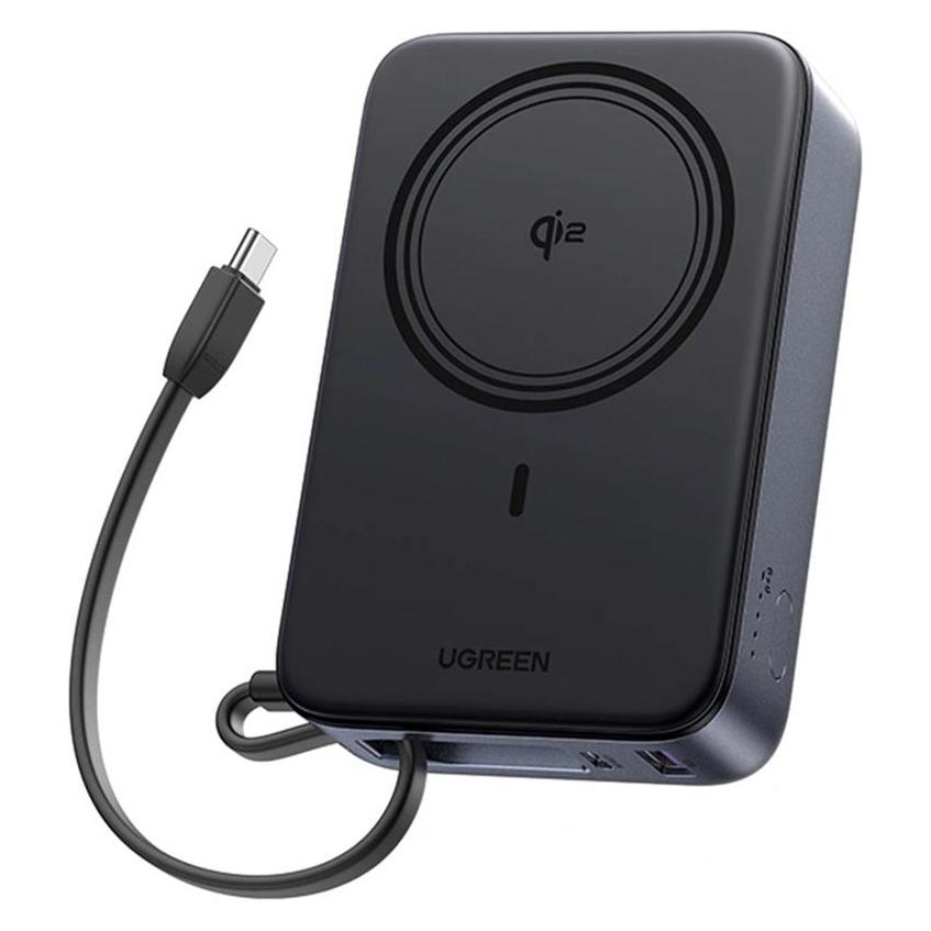 Ugreen PB567 Magnetische Powerbank 20000mAh, USB-A, USB-C Qi2 15W (Grau) (20000 mAh, 15 W) (55450B)