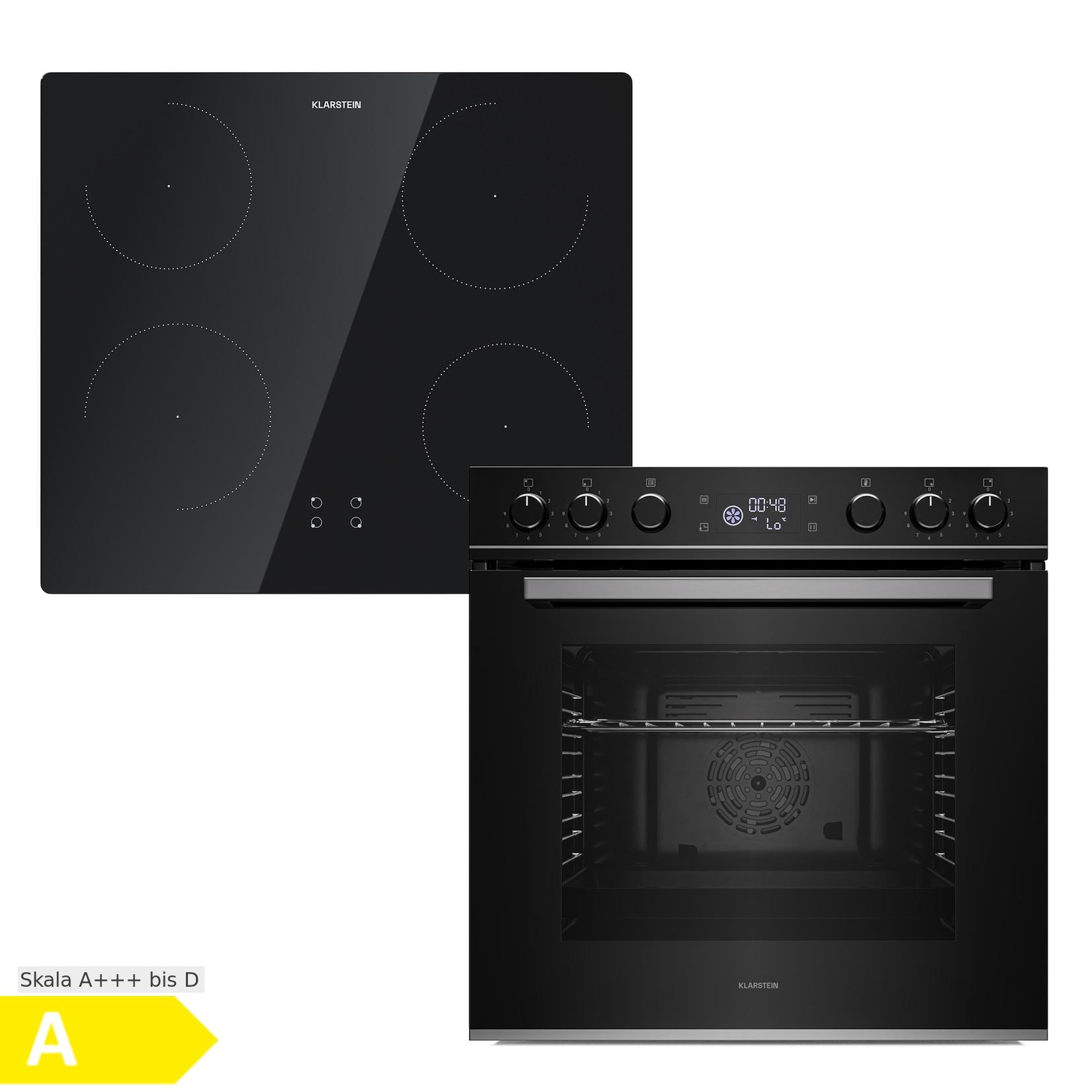 ControlSync Backofen & Induktionskochfeld Set 9 Funktionen 4 Kochzonen 73 L Volumen