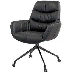 Höffner Selection Armlehnenstuhl dreh-/rollbar  Siri , schwarz , Maße (cm): B: 63,5 H: 88,5 T: 65.5