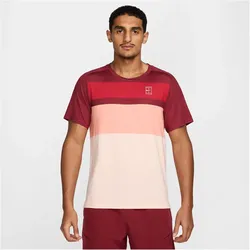 NIKE Court Advantage kurzarm Tennisshirt Herren 677 - team red/washed coral/white XXL