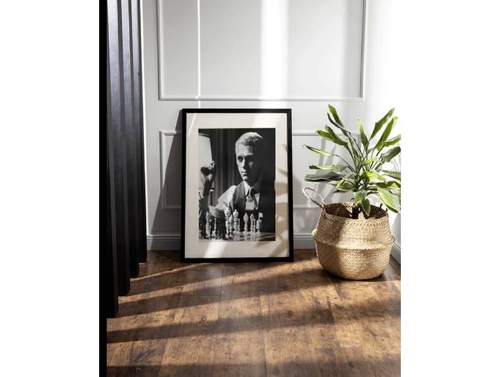Kunstdruck Steve McQueen Thomas Crown Abdeckung: Acrylglas Rahmen: Buche, lackiert Multicolor 53 x 63cm