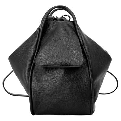 Cityrucksack X-ZONE "X-ZONE Damen echt Leder, Made in Italy", Damen, Gr. B/H/T: 38cm x 33cm x 18cm, onesize, schwarz, Leder, Rindsleder, Strukturmuster, Rucksäcke Cityrucksack, echt Leder, Made in Italy