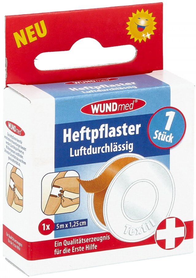WUNDmed Heftpflaster Textil 1,25 cmx5 m 1stk