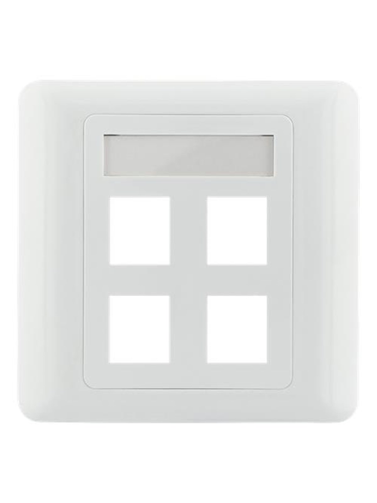 Deltaco VR-228 Flush mount for Keystone 4-Ports White